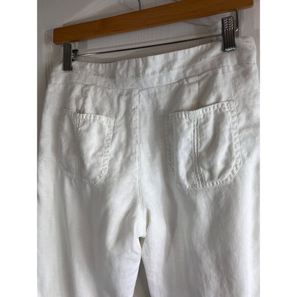 Old Navy Women's 100% Linen Capri Pants Just Below Waist Lined Size 4 - Picture 4 of 11